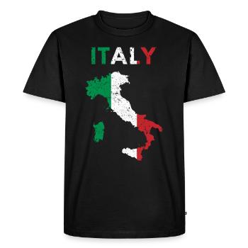 Championnat d’Italie Italy Football 2021 - T-shirt Premium bio Homme - noir - Devant - Nico (187cm)