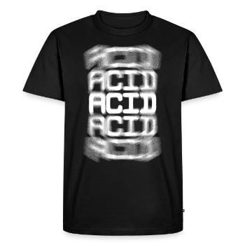 Acid House Techno EDM Party Festival DJ Fuzzy - Men's Premium Organic T-Shirt - black - Front - Nico (187cm)