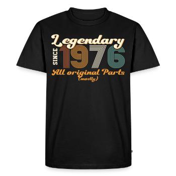 Cadeau original vintage 1976 46ème anniversaire - T-shirt Premium bio Homme - noir - Devant - Nico (187cm)