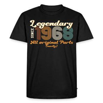 Original vintage 1968 54th birthday gift - Men's Premium Organic T-Shirt - black - Front - Nico (187cm)
