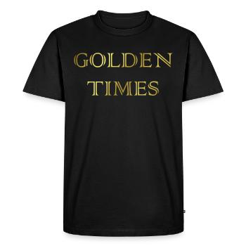 Temps d'or, temps d'or - T-shirt Premium bio Homme - noir - Devant - Nico (187cm)