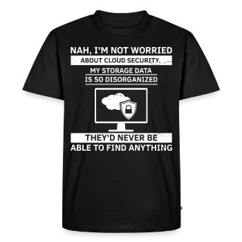Cyber Security Design for IT Security and Hackers - Men's Premium Organic T-Shirt - black - Front - Nico (187cm)