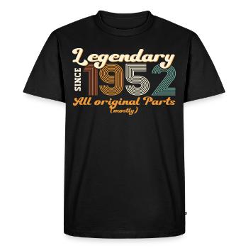 Original vintage 1952 70th birthday gift - Men's Premium Organic T-Shirt - black - Front - Nico (187cm)