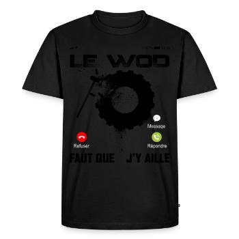 Sport Training Cadeau Muculation WOD - T-shirt Premium bio Homme - noir - Devant - Nico (187cm)