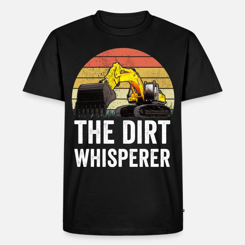 Baggerfahrer Bauarbeiter Bagger - Männer Premium Bio T-Shirt - Schwarz