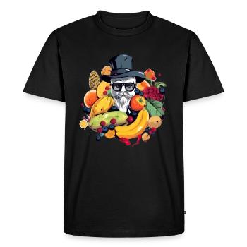 Ben l'oncle fruits - T-shirt Premium bio Homme - noir - Devant - Nico (187cm)