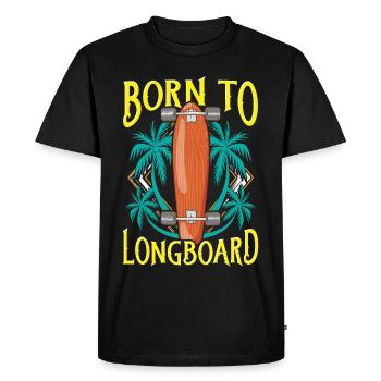 Born To Longboard - Longboarder - Men's Premium Organic T-Shirt - black - Front - Nico (187cm)