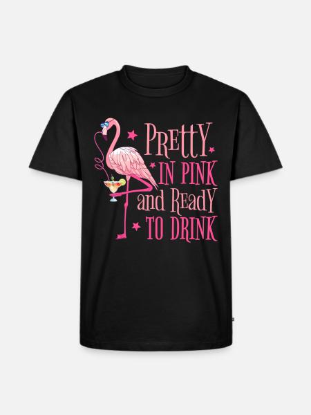 Flamingo JGA Party Pretty In Pink Klar til å drikke - Premium økologisk T-skjorte for menn - svart