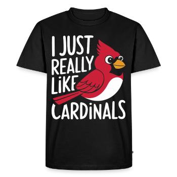Cardinal Red Cardinal Vogel Red Cardinal - Men's Premium Organic T-Shirt - black - Front - Nico (187cm)