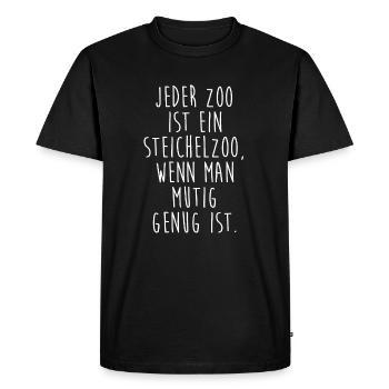 Chaque zoo est un zoo - T-shirt Premium bio Homme - noir - Devant - Nico (187cm)