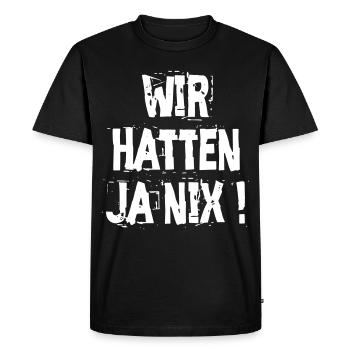 We had nothing - The Old School TShirt - Men's Premium Organic T-Shirt - black - Front - Nico (187cm)