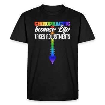 Spine Misalignment Treatment Adjust Medical - Men's Premium Organic T-Shirt - black - Front - Nico (187cm)