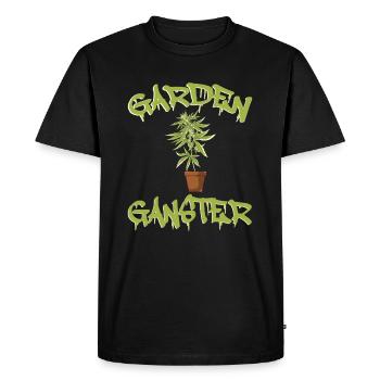 Marijuana Cannabis Weed Smoke Hemp Design Garden - T-shirt Premium bio Homme - noir - Devant - Nico (187cm)