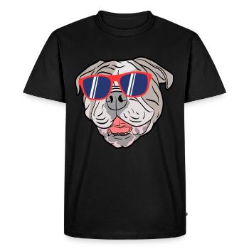 Lunettes de soleil mignon adorable chien pour les - T-shirt Premium bio Homme - noir - Devant - Nico (187cm)