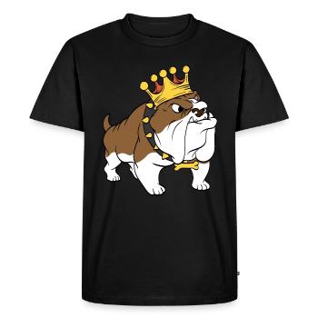 Couroné mignon adorable chien pour les amoureux - T-shirt Premium bio Homme - noir - Devant - Nico (187cm)