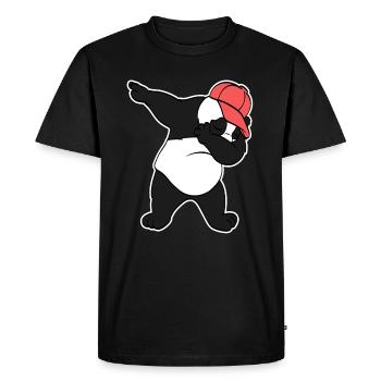 Cute Panda Swagger Dabbing Dab Tee For Animal - Men's Premium Organic T-Shirt - black - Front - Nico (187cm)