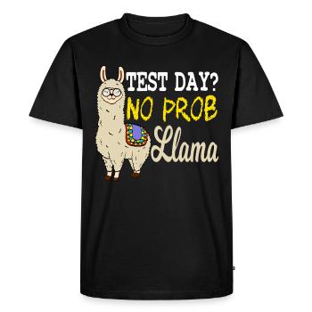 Journée de test? No Prob Llama Shirt With A Cute - T-shirt Premium bio Homme - noir - Devant - Nico (187cm)
