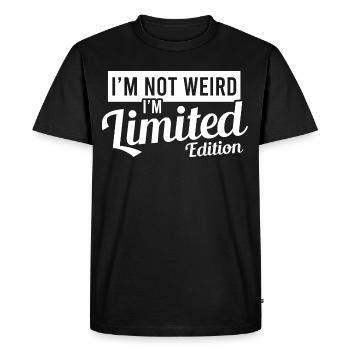 I'm Weird I'm Limited Edition T-shirt Design - Men's Premium Organic T-Shirt - black - Front - Nico (187cm)