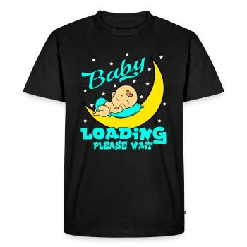 Baby Loading Please Wait Pregnancy Shirt For - Men's Premium Organic T-Shirt - black - Front - Nico (187cm)