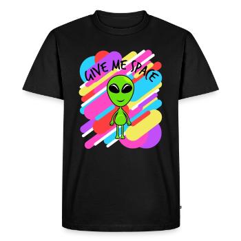 Donnez-moi de l'espace T-shirt coloré Design - T-shirt Premium bio Homme - noir - Devant - Nico (187cm)