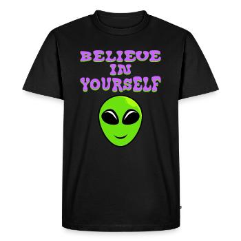 Croyez en vous-même Conception de T-shirt de - T-shirt Premium bio Homme - noir - Devant - Nico (187cm)