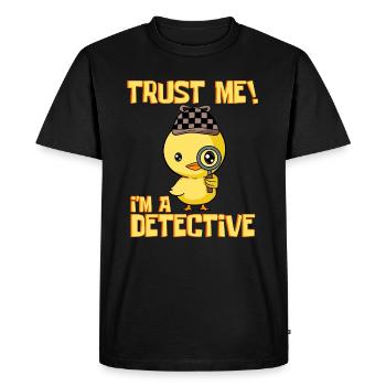 Crime Investigation Investigator Detective Design - T-shirt Premium bio Homme - noir - Devant - Nico (187cm)