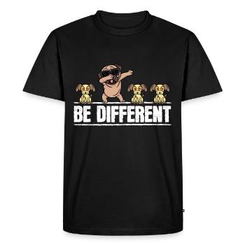 Be Different Animal Paws Dog Design For Paw - Men's Premium Organic T-Shirt - black - Front - Nico (187cm)