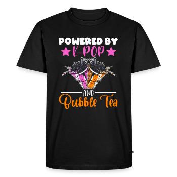 Proposal by K-pop and Bubble Tea Top of simple - T-shirt Premium bio Homme - noir - Devant - Nico (187cm)