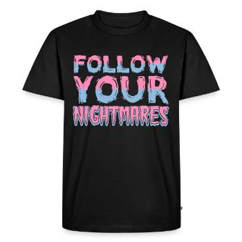 Suits vos cauchemars Designs de T-shirts - T-shirt Premium bio Homme - noir - Devant - Nico (187cm)