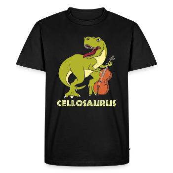 Musical T-shirt for Musical T-shirt "Cellosaurus" - T-shirt Premium bio Homme - noir - Devant - Nico (187cm)