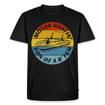 Mptor Boatin 'Son Of a B * tch Boating Design - T-shirt Premium bio Homme - noir - Devant - Nico (187cm)
