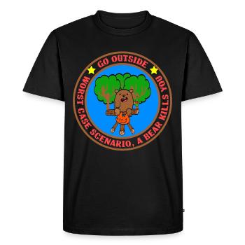 Go Outside Worst Case Scenario A Bear Kills You - Men's Premium Organic T-Shirt - black - Front - Nico (187cm)