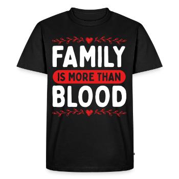 Adoption Fee Family is made of Blood Parents - Men's Premium Organic T-Shirt - black - Front - Nico (187cm)