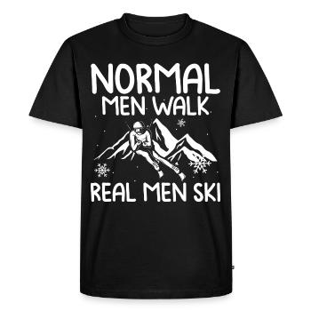 Ski - Men's Premium Organic T-Shirt - black - Front - Nico (187cm)