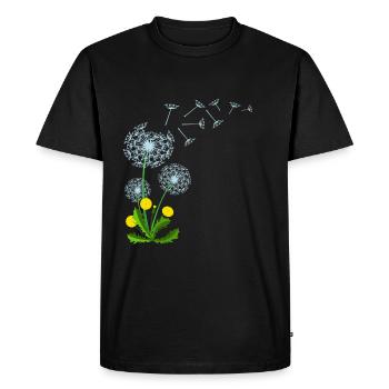 Pusteblume Dandelion Dandelion Gift Idea - Men's Premium Organic T-Shirt - black - Front - Nico (187cm)