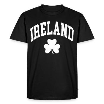 Trèfle d’Irlande - T-shirt Premium bio Homme - noir - Devant - Nico (187cm)