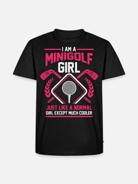 golf girl golfing gift - Men's Premium Organic T-Shirt - black