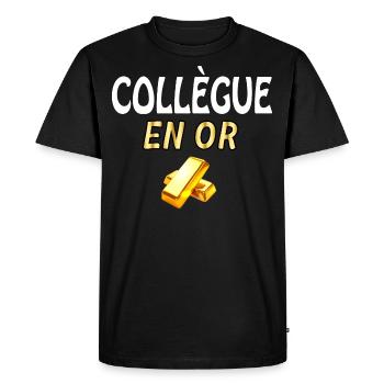 Collègue En Or Collègue Précieux - T-shirt Premium bio Homme - noir - Devant - Nico (187cm)