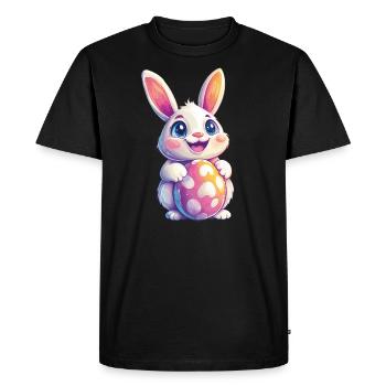 Lapin de Pâques Lapin de Pâques - T-shirt Premium bio Homme - noir - Devant - Nico (187cm)