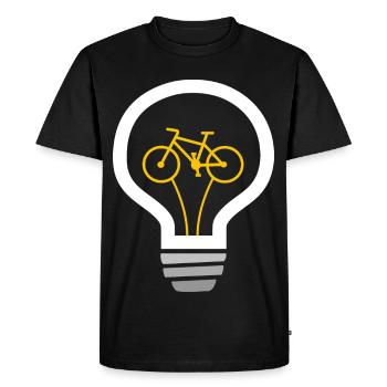 Vélo à Bombilla : Idée verte - T-shirt Premium bio Homme - noir - Devant - Nico (187cm)