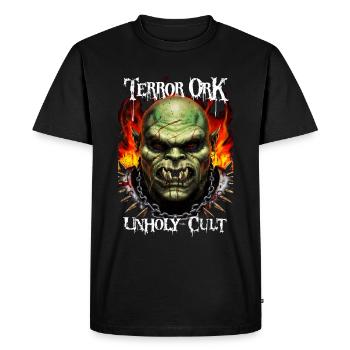 Terreur Ork Orc Culte impie - T-shirt Premium bio Homme - noir - Devant - Nico (187cm)