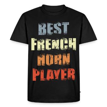 Meilleur joueur de cor français - T-shirt Premium bio Homme - noir - Devant - Nico (187cm)