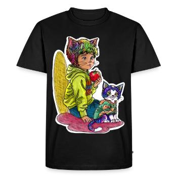 Meilleurs ami - T-shirt Premium bio Homme - noir - Devant - Nico (187cm)
