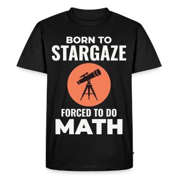 Astronomy Lover Math Design  - Men's Premium Organic T-Shirt - black - Front - Nico (187cm)