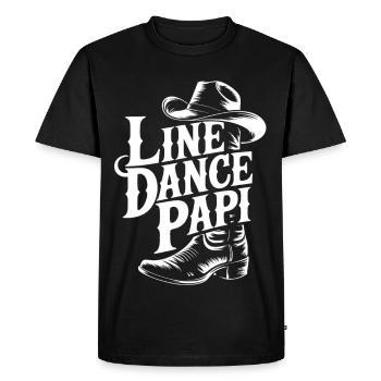 Western Country Style Line Dance Grand-père - T-shirt Premium bio Homme - noir - Devant - Nico (187cm)