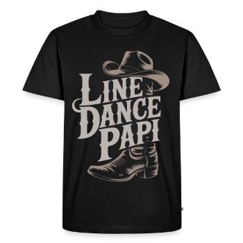 Chapeau de Cowboy et Bottes de Line Dance - T-shirt Premium bio Homme - noir - Devant - Nico (187cm)