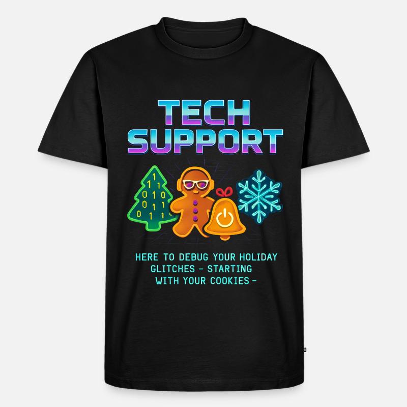 Lustiger Technischer Support Debug Weihnachten - Männer Premium Bio T-Shirt - Schwarz