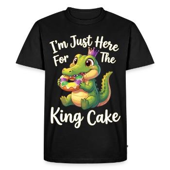 King Cake Mardi Gras Aligator - Men's Premium Organic T-Shirt - black - Front - Nico (187cm)