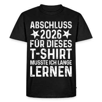 Graduation 2026 T-Shirt - Men's Premium Organic T-Shirt - black - Front - Nico (187cm)