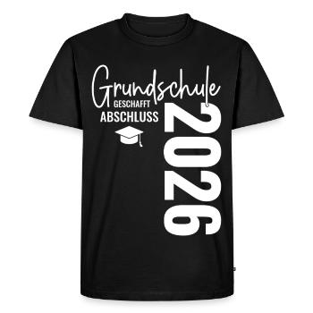 Primary school graduation in 2026 - Men's Premium Organic T-Shirt - black - Front - Nico (187cm)
